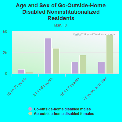 Age and Sex of Go-Outside-Home Disabled Noninstitutionalized Residents