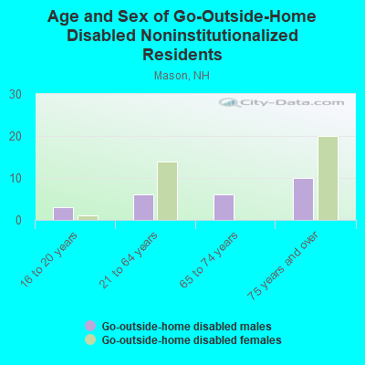 Age and Sex of Go-Outside-Home Disabled Noninstitutionalized Residents