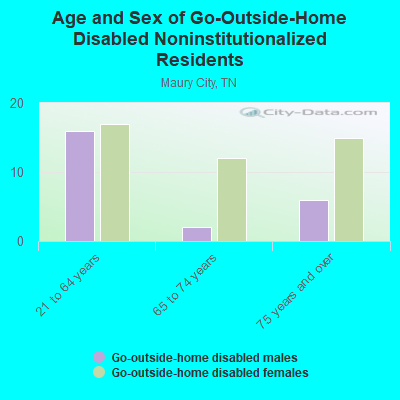 Age and Sex of Go-Outside-Home Disabled Noninstitutionalized Residents