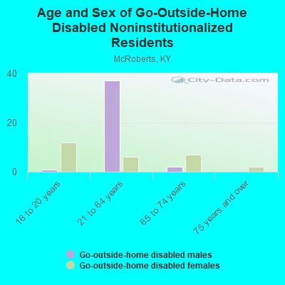 Age and Sex of Go-Outside-Home Disabled Noninstitutionalized Residents