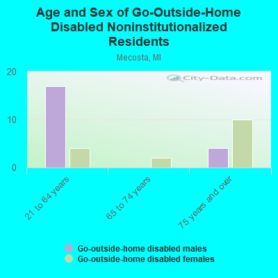 Age and Sex of Go-Outside-Home Disabled Noninstitutionalized Residents