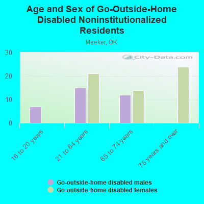 Age and Sex of Go-Outside-Home Disabled Noninstitutionalized Residents