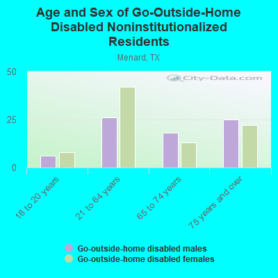 Age and Sex of Go-Outside-Home Disabled Noninstitutionalized Residents