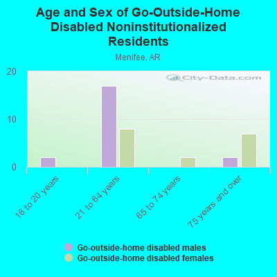 Age and Sex of Go-Outside-Home Disabled Noninstitutionalized Residents