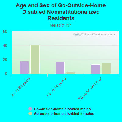 Age and Sex of Go-Outside-Home Disabled Noninstitutionalized Residents