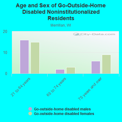 Age and Sex of Go-Outside-Home Disabled Noninstitutionalized Residents