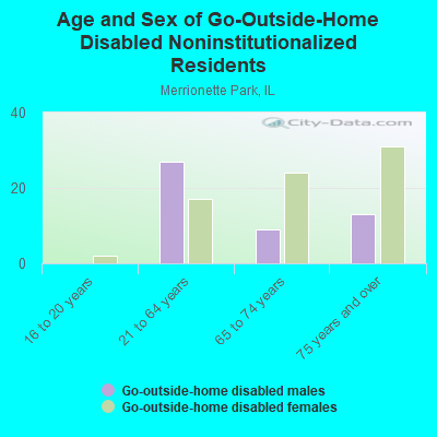 Age and Sex of Go-Outside-Home Disabled Noninstitutionalized Residents