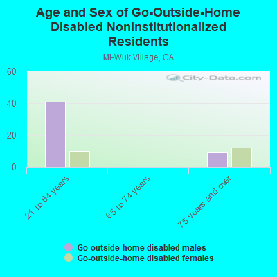 Age and Sex of Go-Outside-Home Disabled Noninstitutionalized Residents