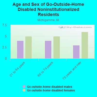 Age and Sex of Go-Outside-Home Disabled Noninstitutionalized Residents