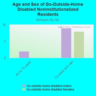 Age and Sex of Go-Outside-Home Disabled Noninstitutionalized Residents