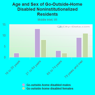 Age and Sex of Go-Outside-Home Disabled Noninstitutionalized Residents