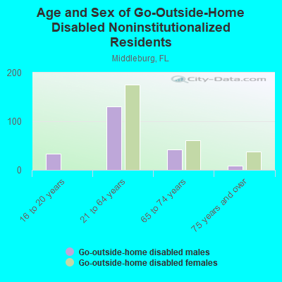 Age and Sex of Go-Outside-Home Disabled Noninstitutionalized Residents