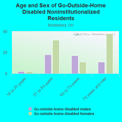 Age and Sex of Go-Outside-Home Disabled Noninstitutionalized Residents