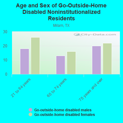 Age and Sex of Go-Outside-Home Disabled Noninstitutionalized Residents