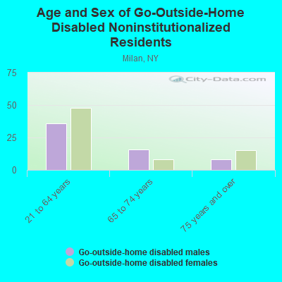 Age and Sex of Go-Outside-Home Disabled Noninstitutionalized Residents