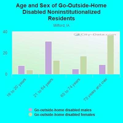 Age and Sex of Go-Outside-Home Disabled Noninstitutionalized Residents