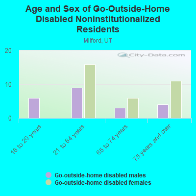 Age and Sex of Go-Outside-Home Disabled Noninstitutionalized Residents