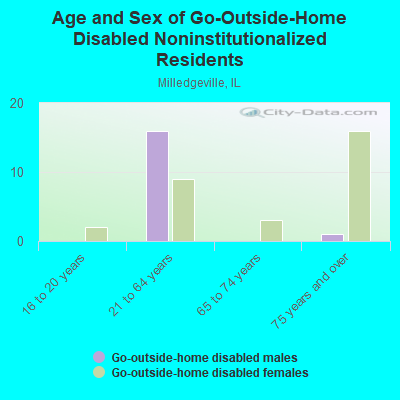 Age and Sex of Go-Outside-Home Disabled Noninstitutionalized Residents