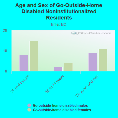 Age and Sex of Go-Outside-Home Disabled Noninstitutionalized Residents