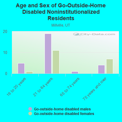 Age and Sex of Go-Outside-Home Disabled Noninstitutionalized Residents