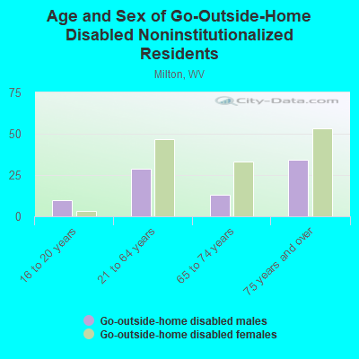 Age and Sex of Go-Outside-Home Disabled Noninstitutionalized Residents