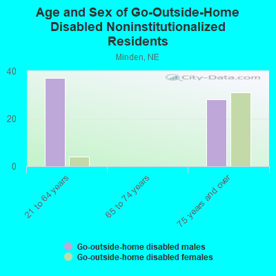 Age and Sex of Go-Outside-Home Disabled Noninstitutionalized Residents