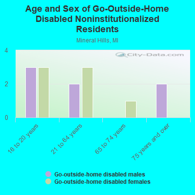 Age and Sex of Go-Outside-Home Disabled Noninstitutionalized Residents