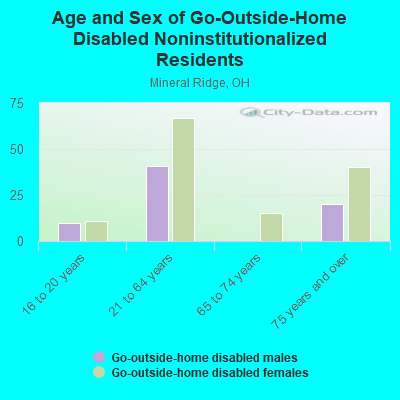 Age and Sex of Go-Outside-Home Disabled Noninstitutionalized Residents