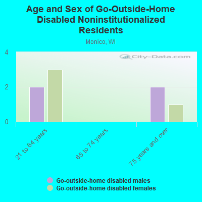 Age and Sex of Go-Outside-Home Disabled Noninstitutionalized Residents