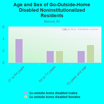 Age and Sex of Go-Outside-Home Disabled Noninstitutionalized Residents