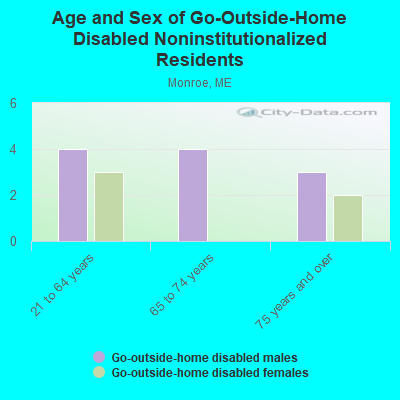 Age and Sex of Go-Outside-Home Disabled Noninstitutionalized Residents