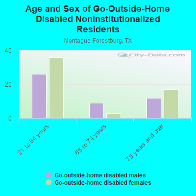 Age and Sex of Go-Outside-Home Disabled Noninstitutionalized Residents