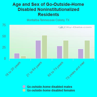 Age and Sex of Go-Outside-Home Disabled Noninstitutionalized Residents