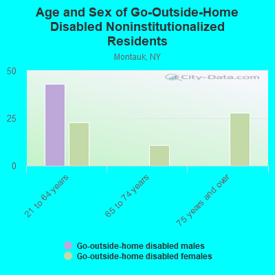 Age and Sex of Go-Outside-Home Disabled Noninstitutionalized Residents