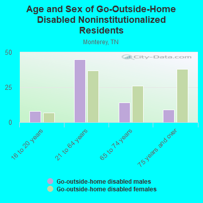 Age and Sex of Go-Outside-Home Disabled Noninstitutionalized Residents