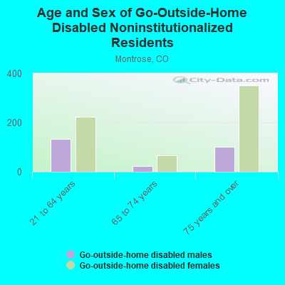 Age and Sex of Go-Outside-Home Disabled Noninstitutionalized Residents