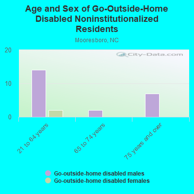 Age and Sex of Go-Outside-Home Disabled Noninstitutionalized Residents