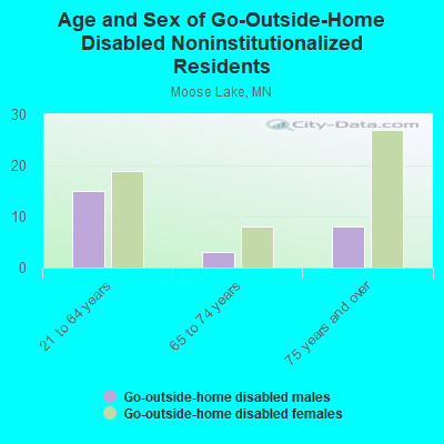 Age and Sex of Go-Outside-Home Disabled Noninstitutionalized Residents