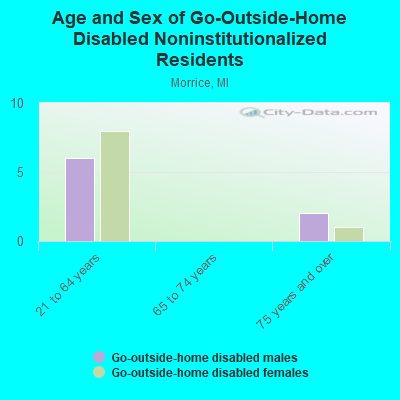 Age and Sex of Go-Outside-Home Disabled Noninstitutionalized Residents