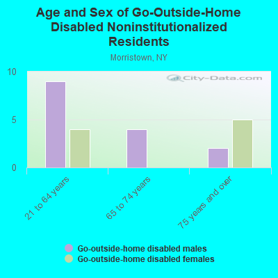 Age and Sex of Go-Outside-Home Disabled Noninstitutionalized Residents