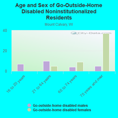 Age and Sex of Go-Outside-Home Disabled Noninstitutionalized Residents