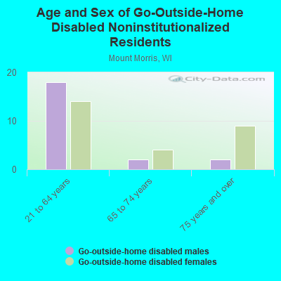 Age and Sex of Go-Outside-Home Disabled Noninstitutionalized Residents