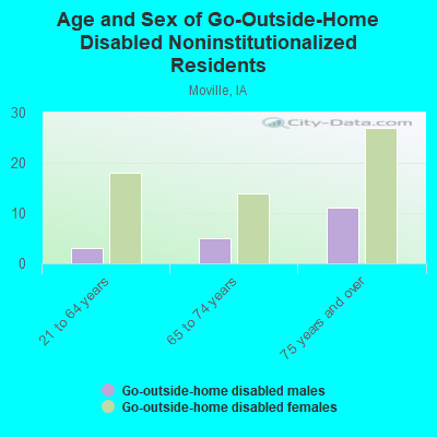 Age and Sex of Go-Outside-Home Disabled Noninstitutionalized Residents