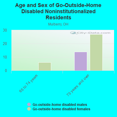 Age and Sex of Go-Outside-Home Disabled Noninstitutionalized Residents