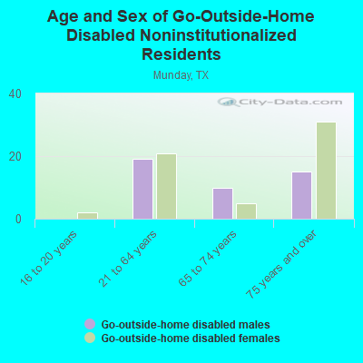 Age and Sex of Go-Outside-Home Disabled Noninstitutionalized Residents