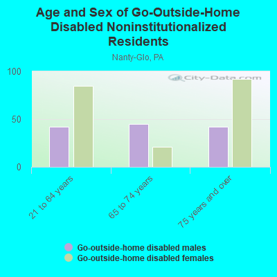 Age and Sex of Go-Outside-Home Disabled Noninstitutionalized Residents