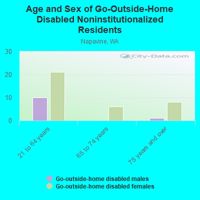 Age and Sex of Go-Outside-Home Disabled Noninstitutionalized Residents