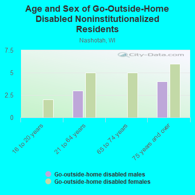 Age and Sex of Go-Outside-Home Disabled Noninstitutionalized Residents