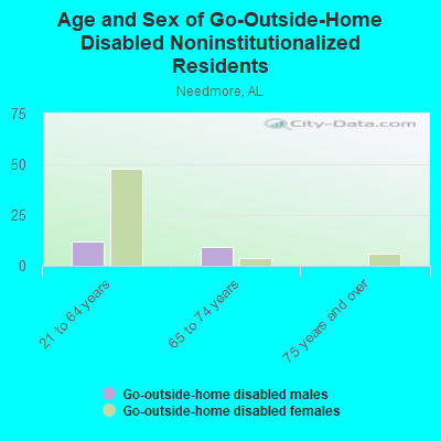 Age and Sex of Go-Outside-Home Disabled Noninstitutionalized Residents