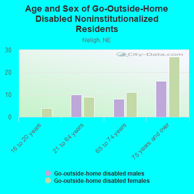 Age and Sex of Go-Outside-Home Disabled Noninstitutionalized Residents